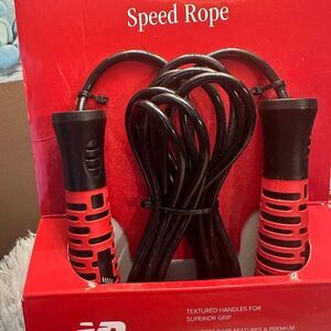 New Balance Red and Black Speed Rope for exercise